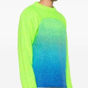 size M - ERL Green Gradient Rainbow Sweater